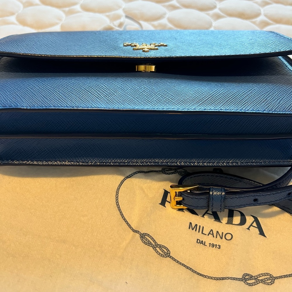Prada Blue Saffiano Crossbody - Picture 5 of 5